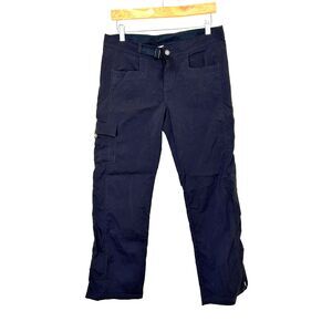 PrAna Breathe Black Cargo/Hiking Pants, Size 8, with adjustable‎ built in belt